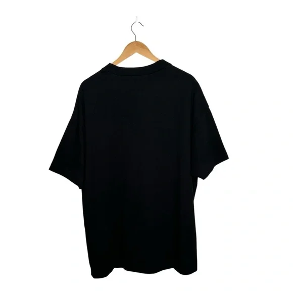 Fear of God Essentials Black Oversize Rubber Logo Patch Short Sleeve T-Shirt - Picture 7 of 13